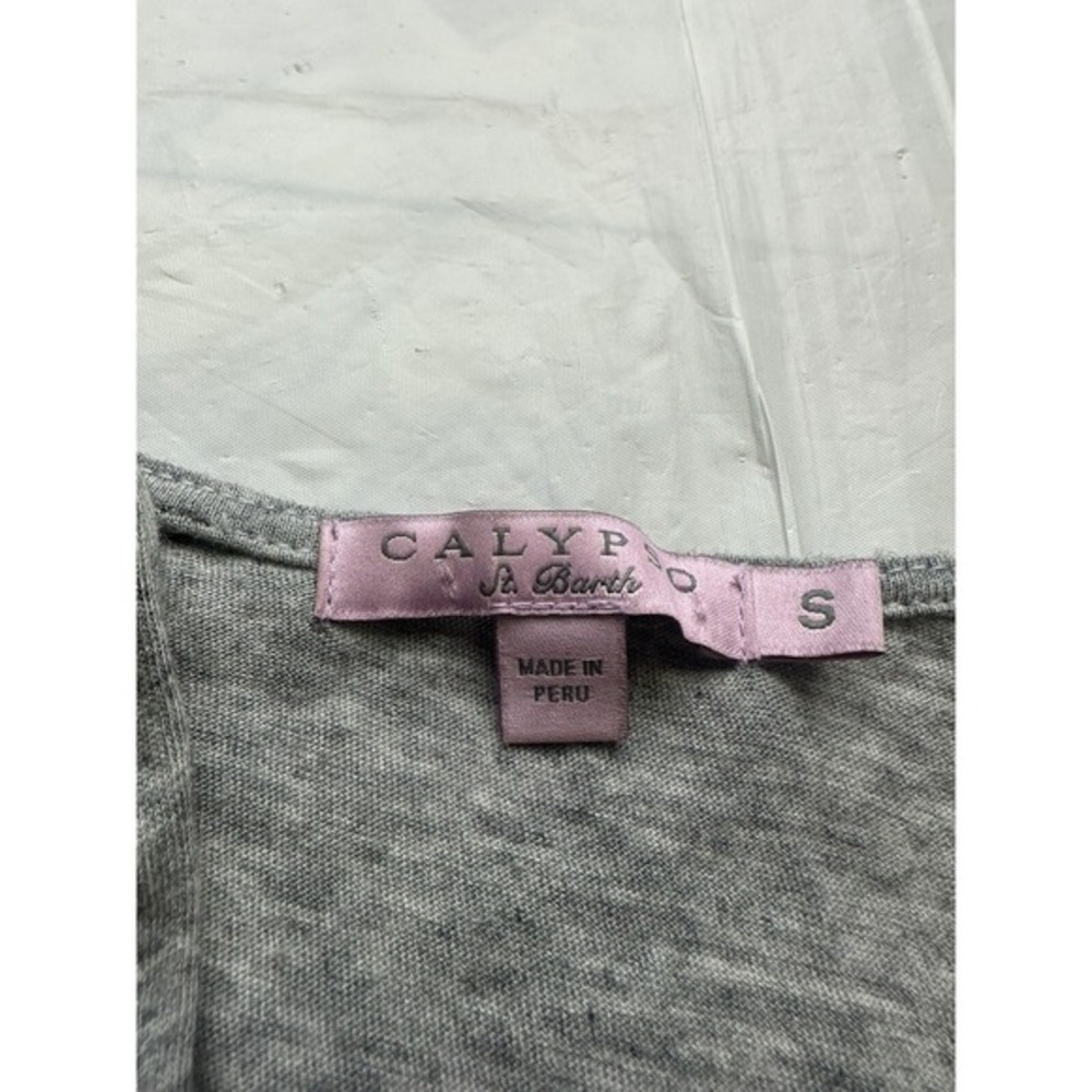 Calypso St‎ Barth open cardigan Size Small Gray Cotton Modal - Picture 2 of 7